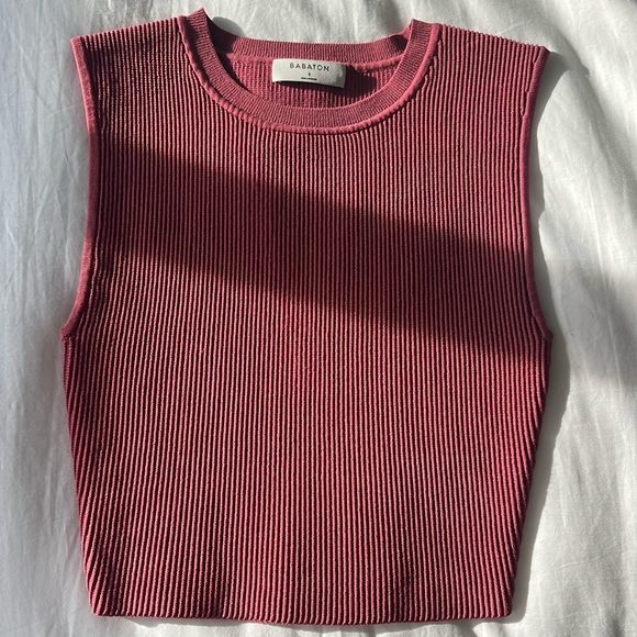 Babaton Tops - Babaton pink cropped top